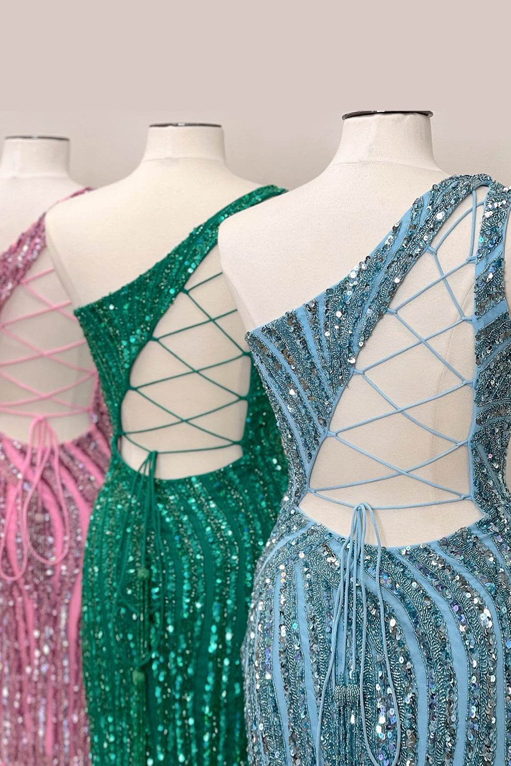 Luolandi Unique Bodycon One Shoulder Sequins Short/Mini Homecoming Dress Sexy